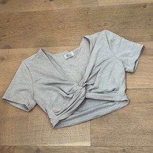 Gray crop top